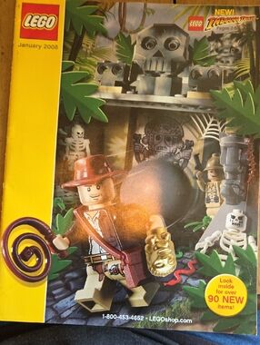 January 2008 LEGO Shop-at-Home catalog featuring the launch of the Indiana Jones